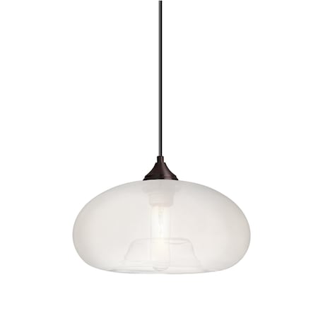 Besa Lighting Bana Cord Pendant, Frost, Bronze Finish, 1x60W Incandescent 1JT-BANAFR-BR